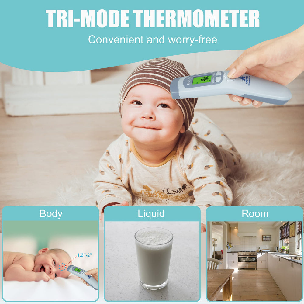Amplim LCD display clearly indicates fever risk levels for quick decisions.