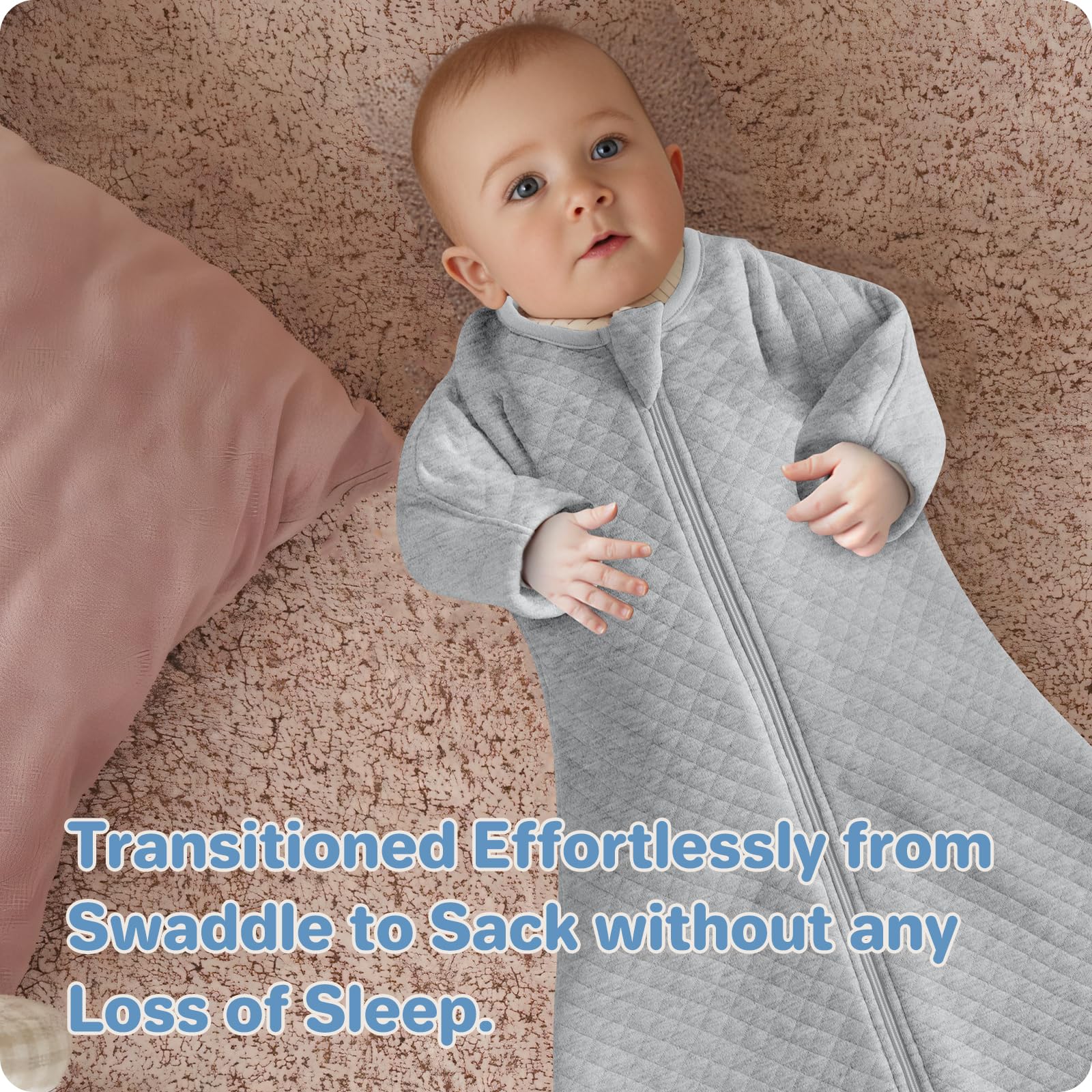 Amrcbb 2-way zip diaper-change feature image emphasizes easy night-time access.