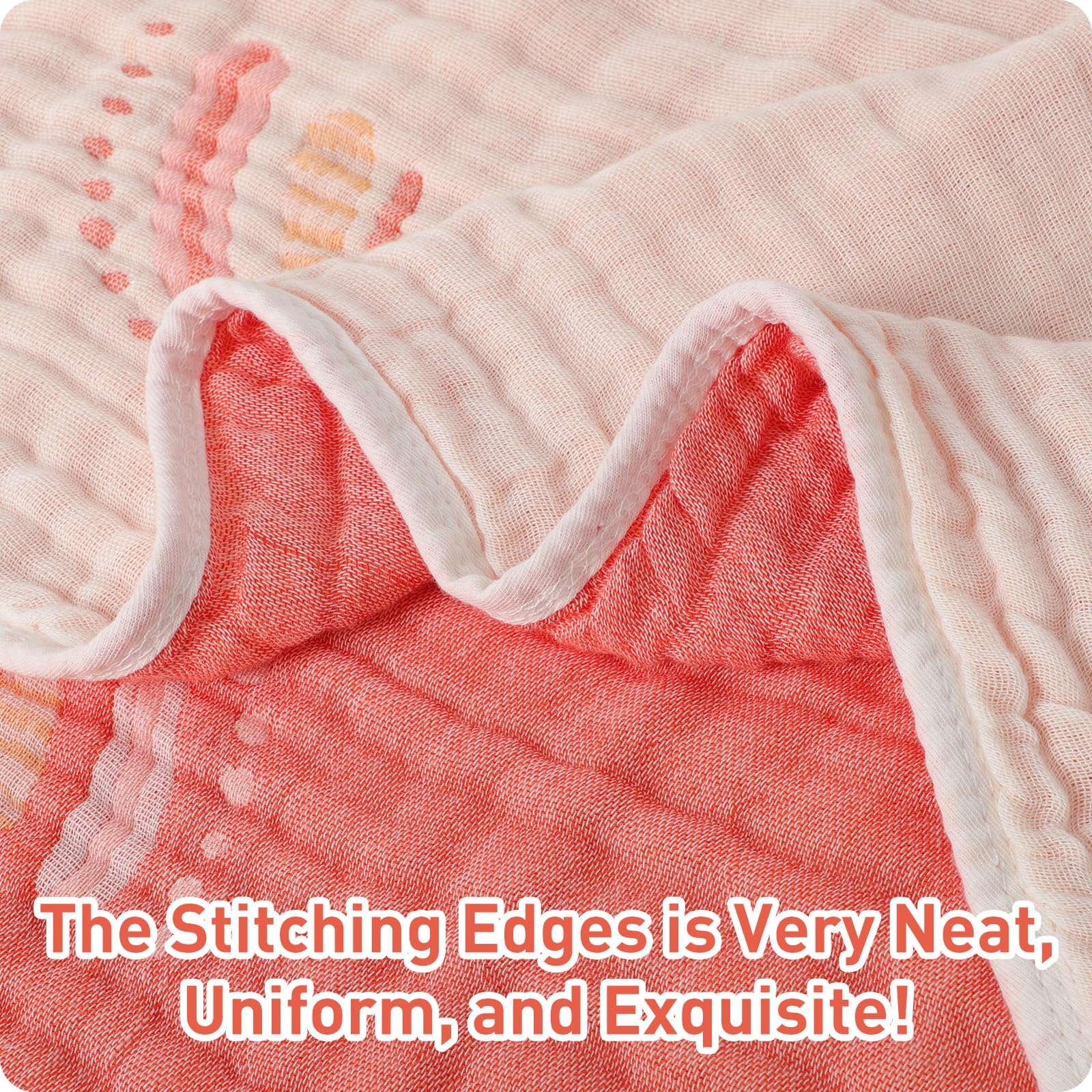 Amrcbb 6-layer muslin blanket provides breathable moisture control for all-year comfort.