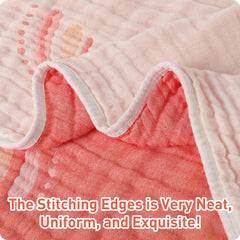 Amrcbb 6-layer muslin blanket provides breathable moisture control for all-year comfort.