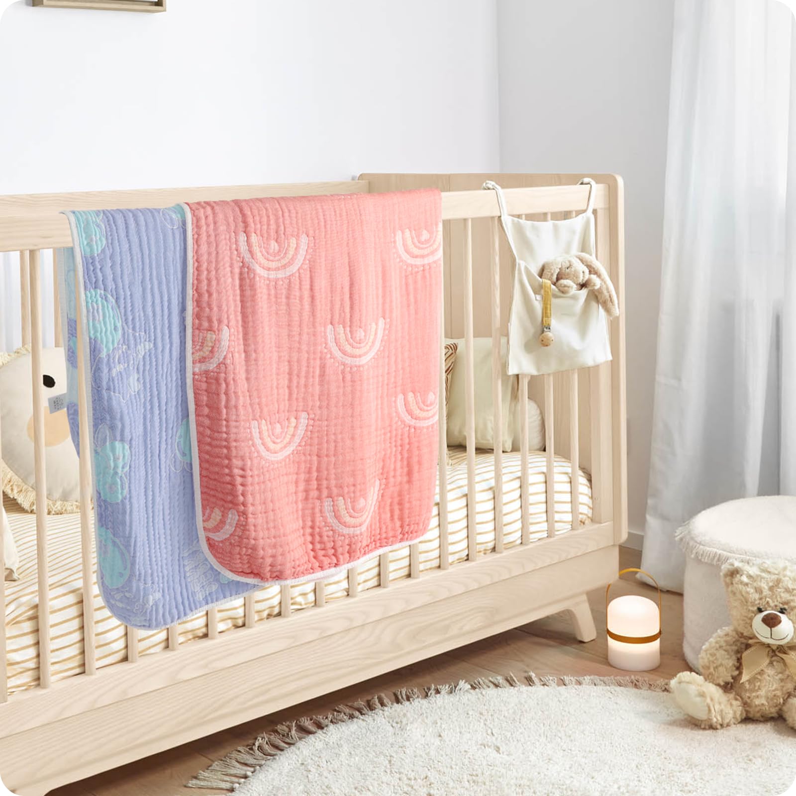 Amrcbb baby blanket travel-stroller-ready travels light and protects on outings.