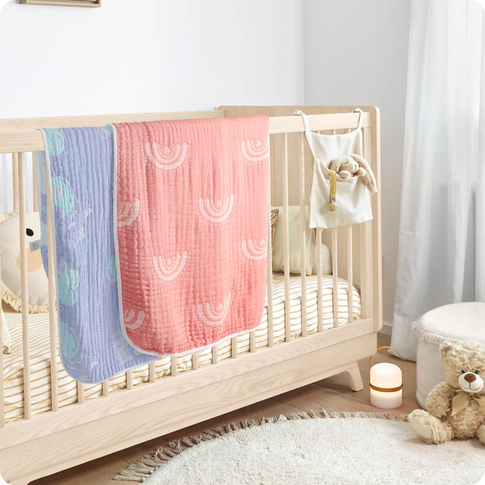Amrcbb baby blanket travel-stroller-ready travels light and protects on outings.