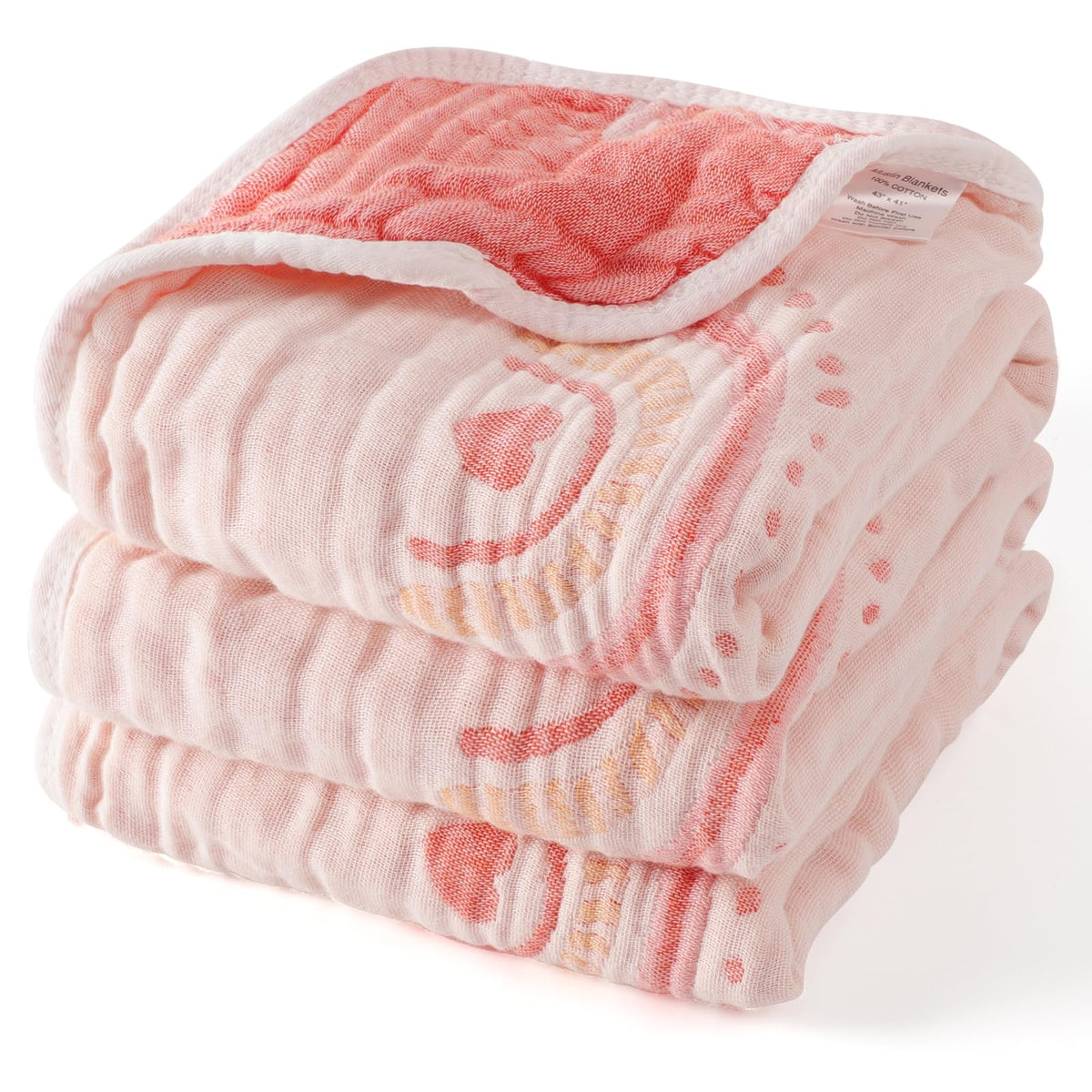 Amrcbb cotton muslin blanket large-swaddle offers breathable comfort for newborns.