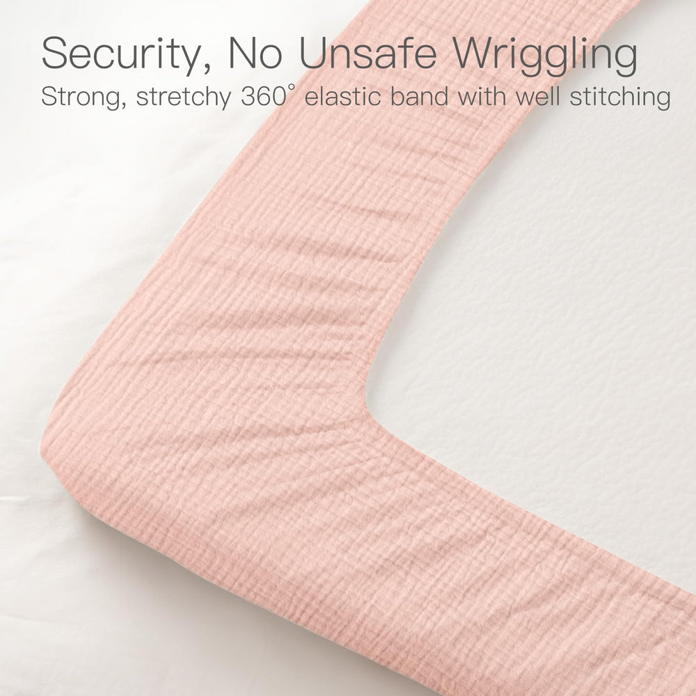 Amrcbb crib sheet with 360-degree elastic secure fit on standard mattresses