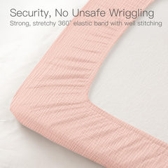 Amrcbb crib sheet with 360-degree elastic secure fit on standard mattresses