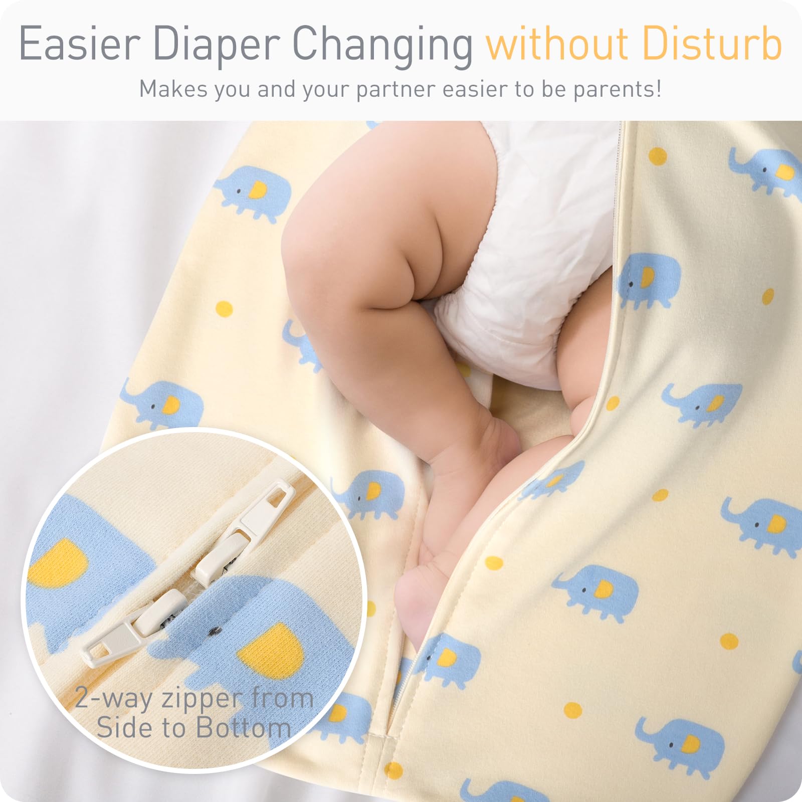 Amrcbb soft cotton knit sleep sack for newborn comfort