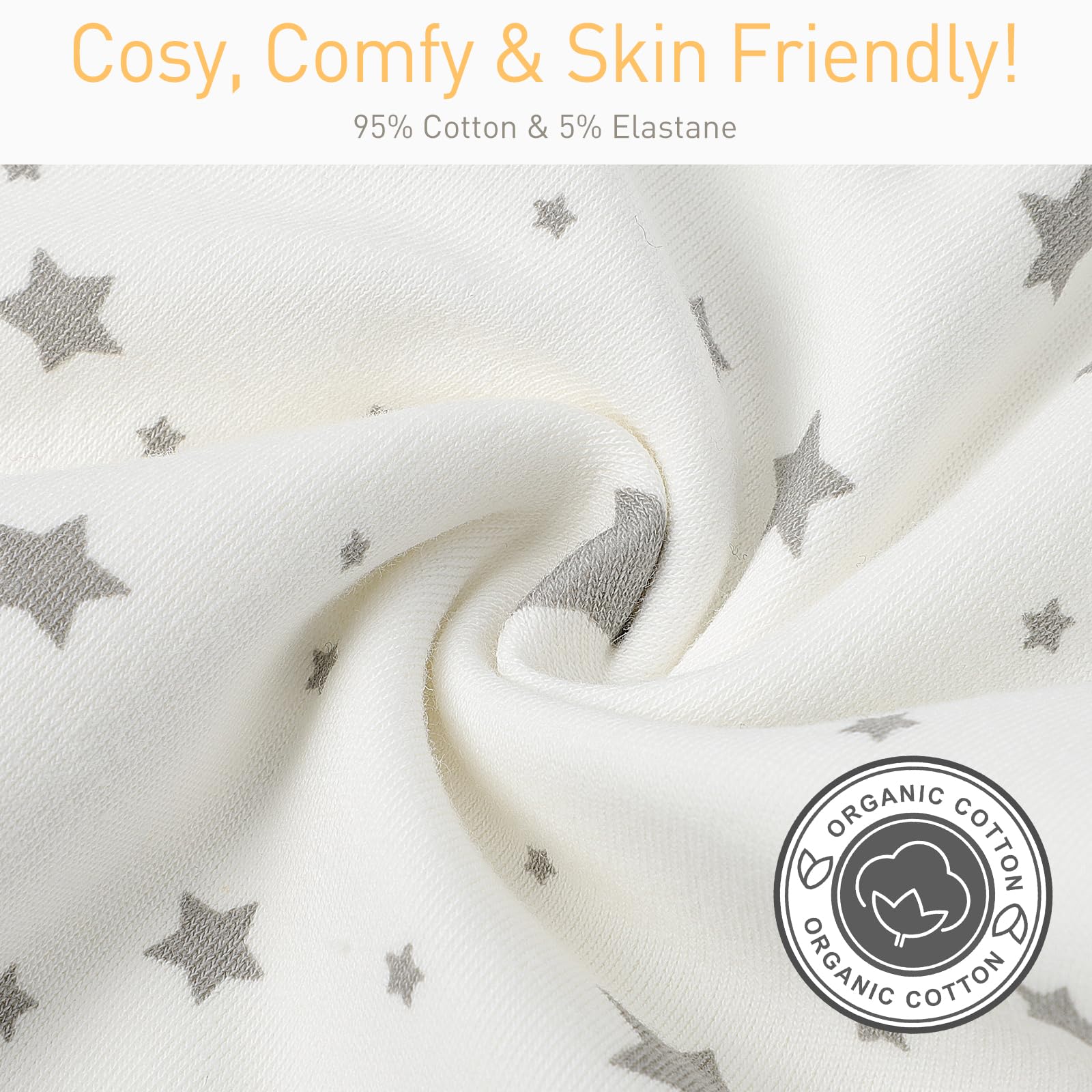 Amrcbb transitional swaddle newborn lying-down demonstrates safe, comfy sleep position