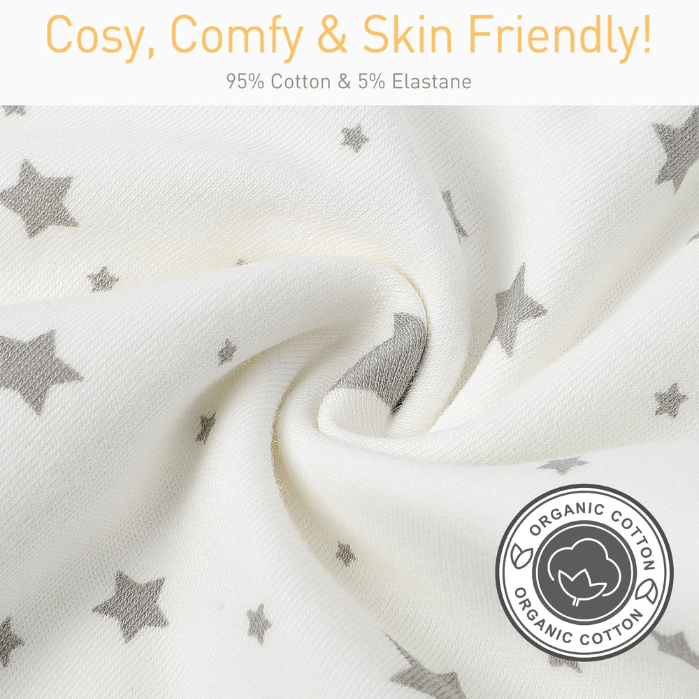 Amrcbb transitional swaddle newborn lying-down demonstrates safe, comfy sleep position