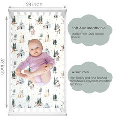 AMROSE crib sheets 28x52 pocket, secure fit with 8-inch pocket.