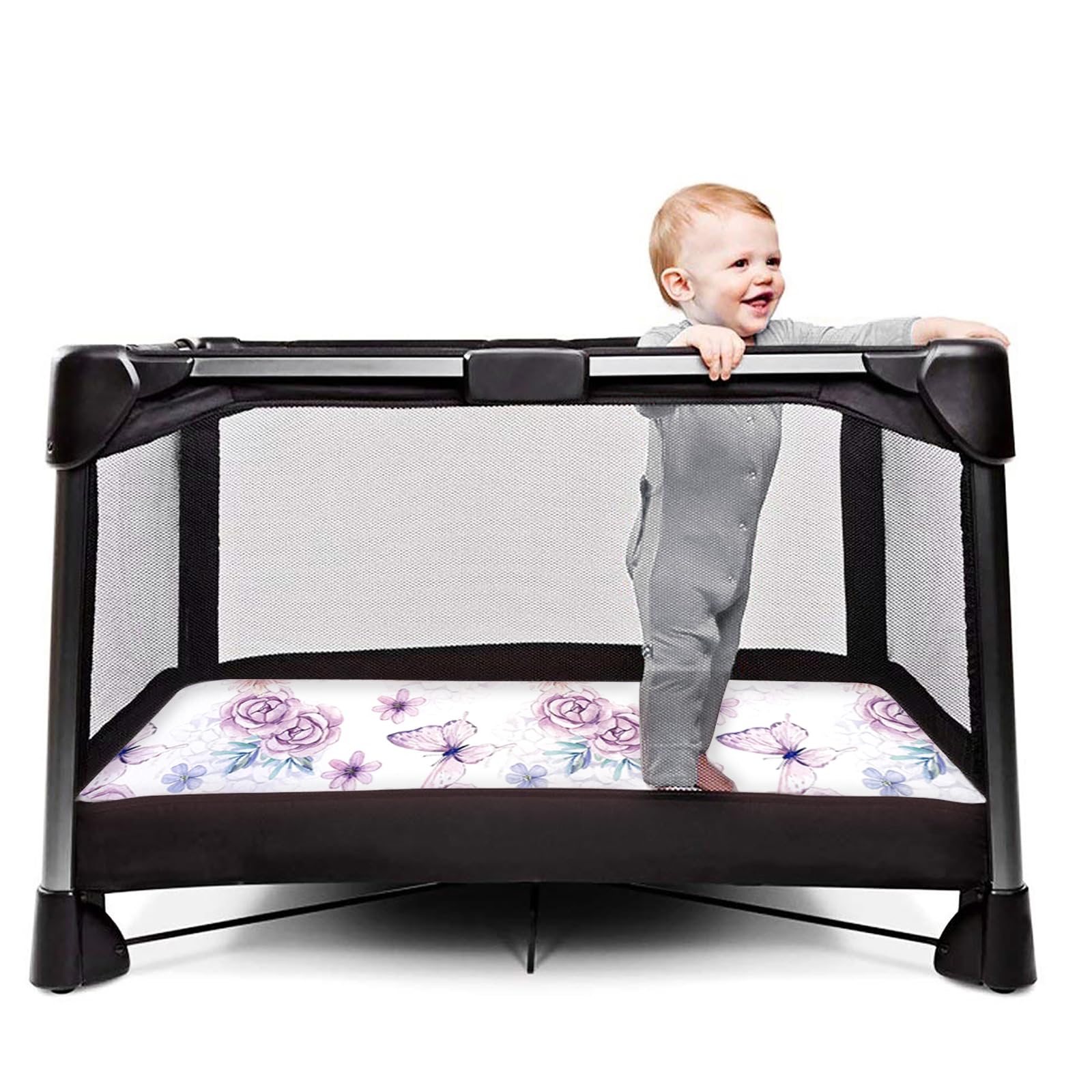 AMROSE silk-touch microfiber surface for skin-friendly baby comfort.