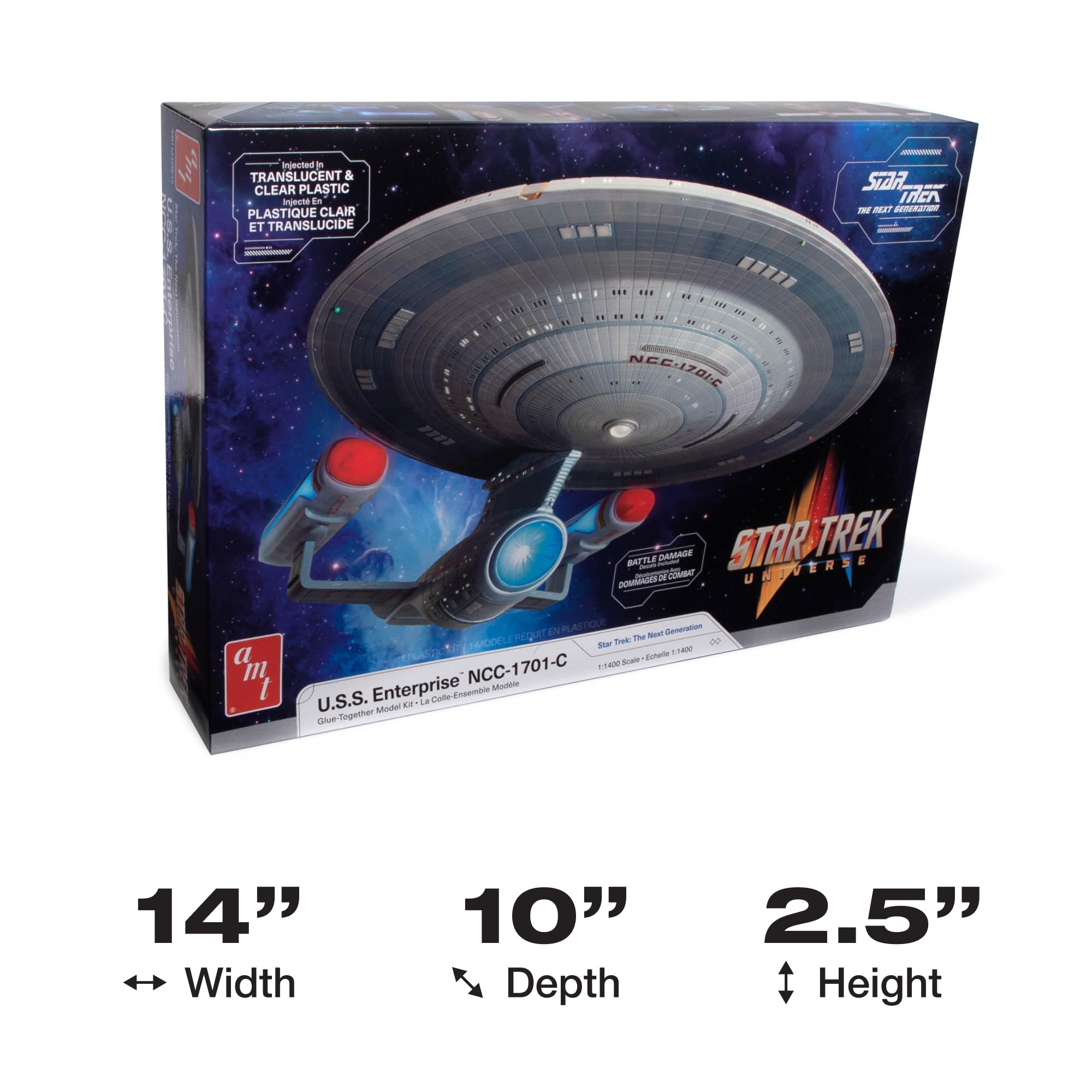 AMT Star Trek NCC-1701-C battle damage decals enable realistic customization