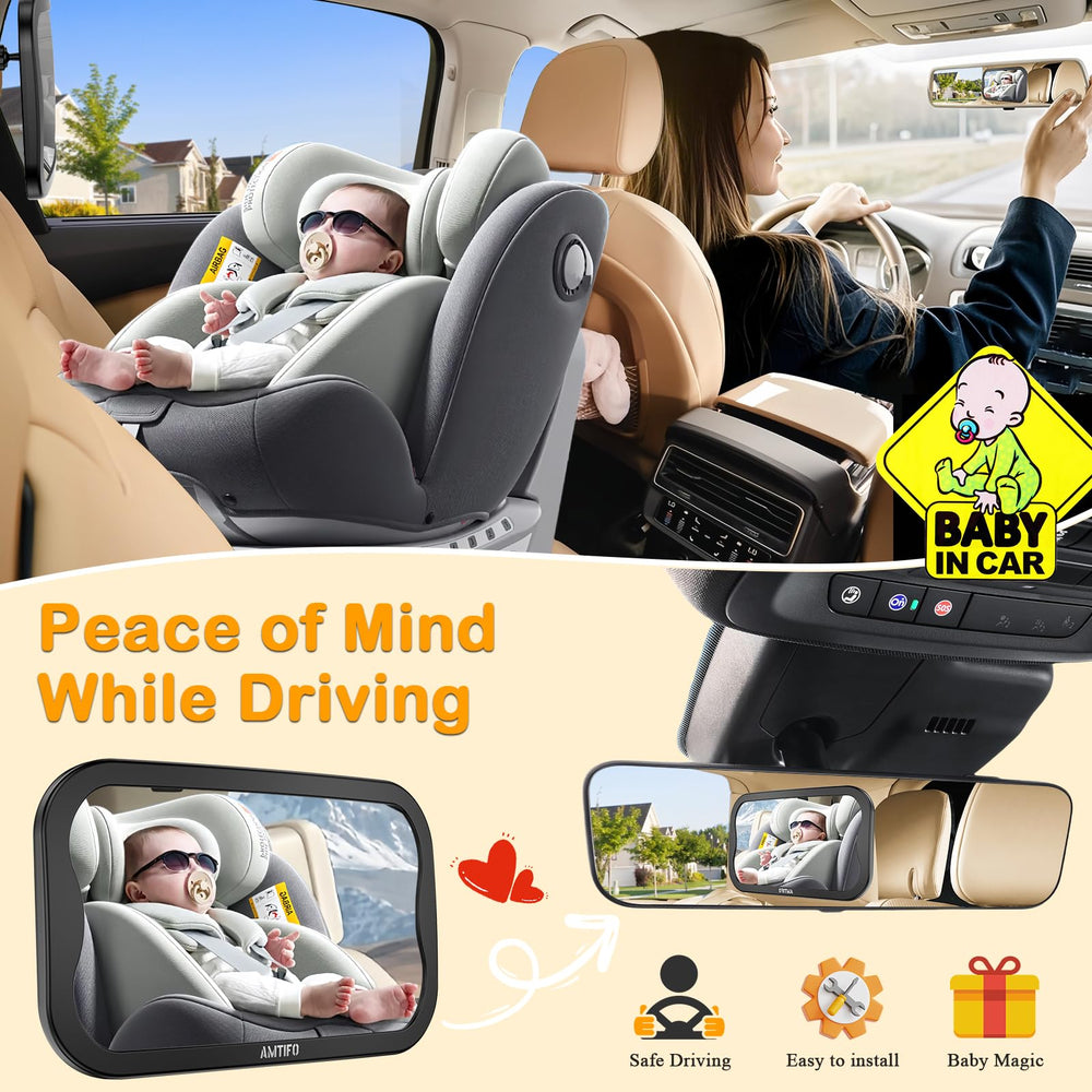 AMTIFO mirror headrest-attachment enables quick, tool-free installation