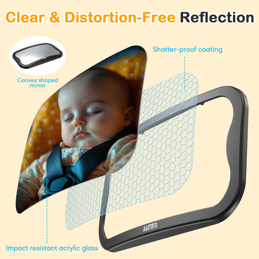 AMTIFO safe-acrylic materials ensure a clear, chemical-free reflection