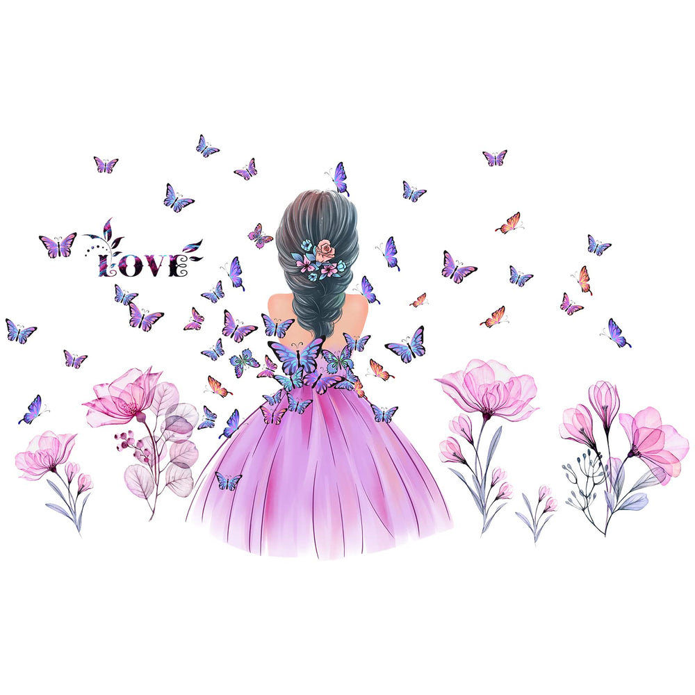 Amtoodopin removable vinyl decal around a playful girl scene