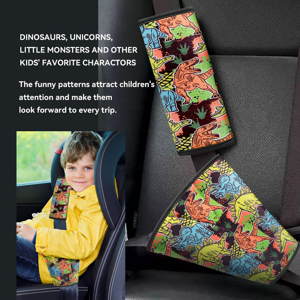 AMUSEPROFI universal-fit car seat strap covers fit multiple straps and are machine washable.