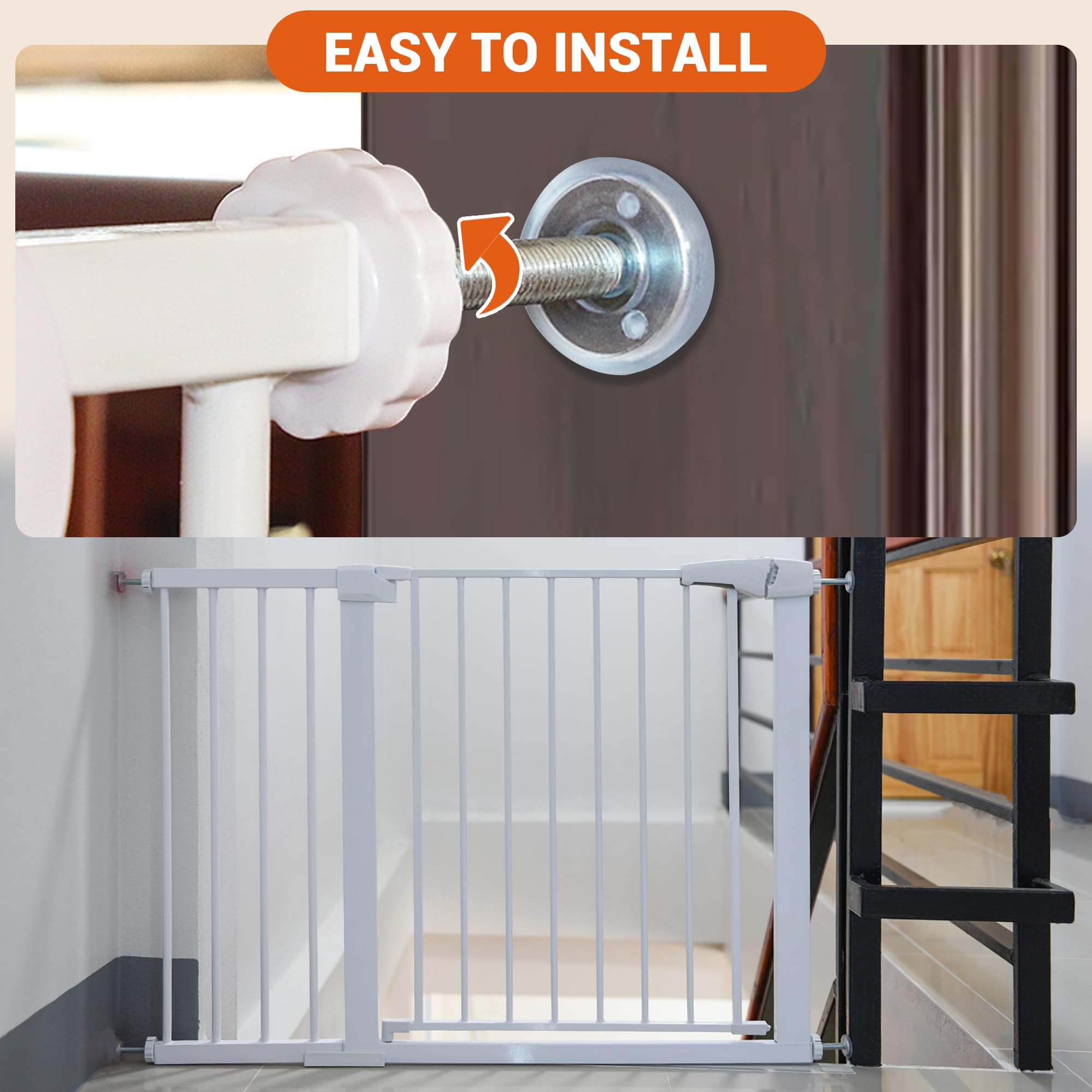 Amviner white gate hardware kit keeps gates secure with clean fit.
