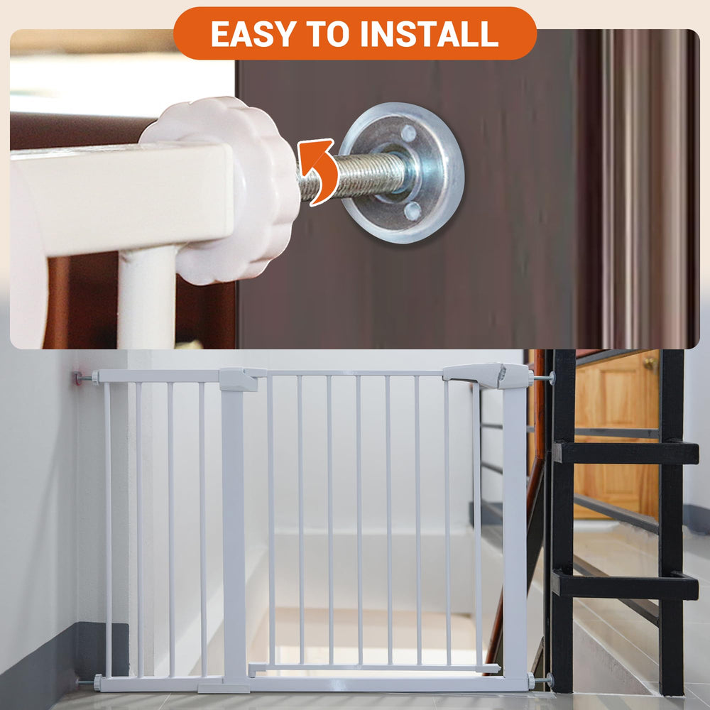 Amviner white gate hardware kit keeps gates secure with clean fit.