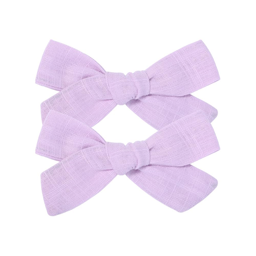 Amybasic 3-2 inch linen hair clip closeup highlights secure alligator grip for active toddler hairstyles