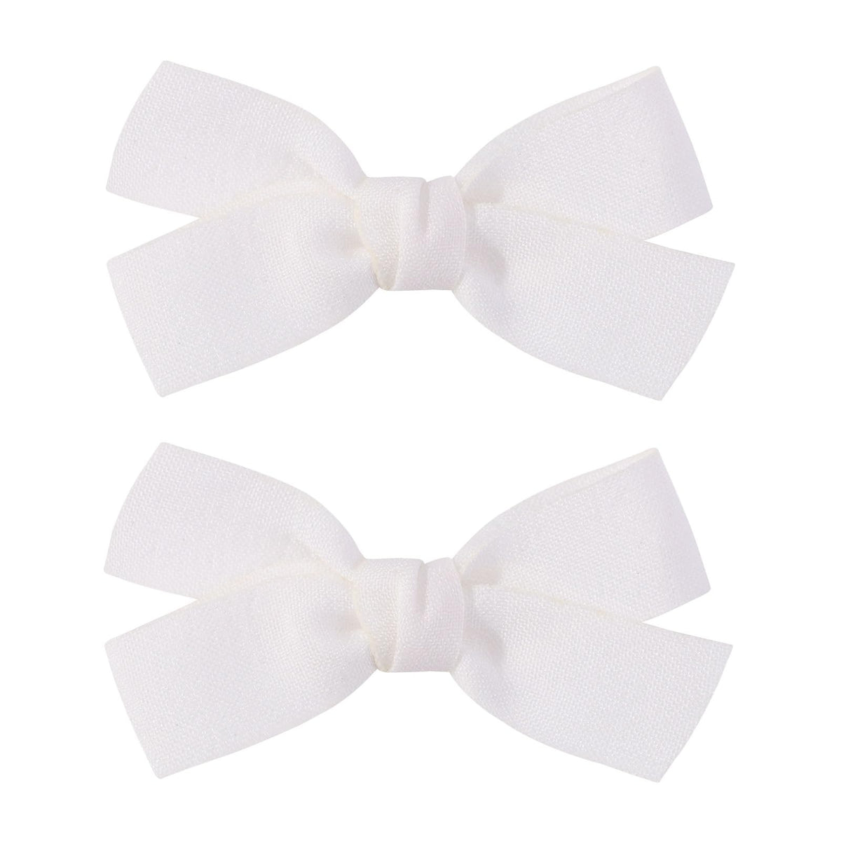 Amybasic adorable white hair bow clip set for baby girls enhances outfits with coordinated charm.