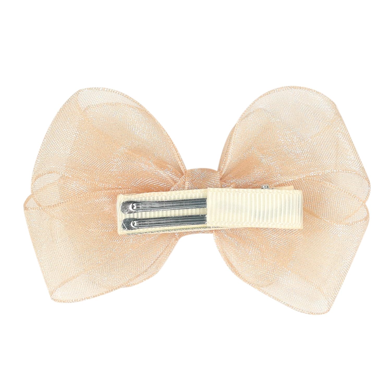 Amybasic champagne gold bows are easy to mix-and-match with dresses and uniforms.