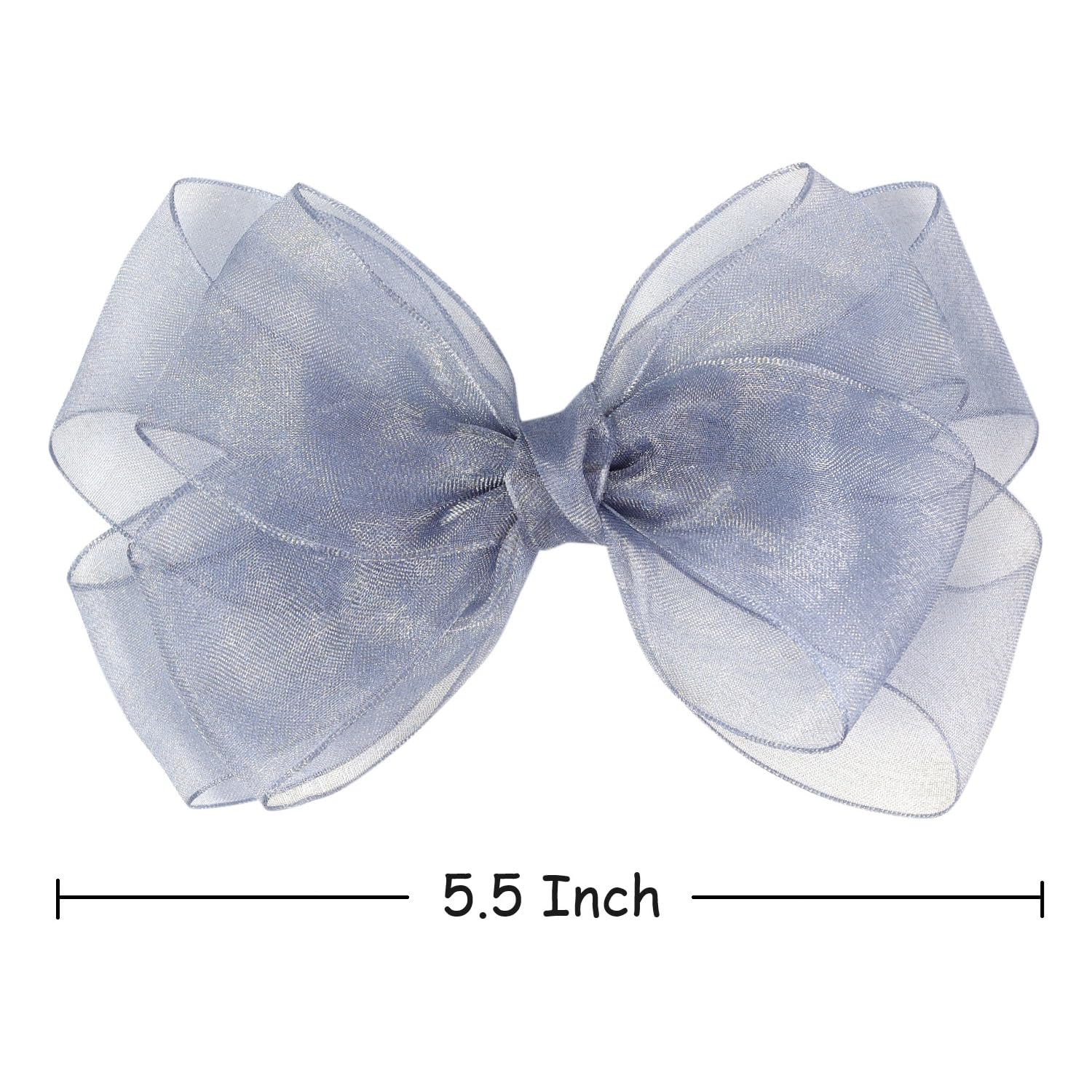 Amybasic gray organza double bow packaging display for gift-ready presentation.