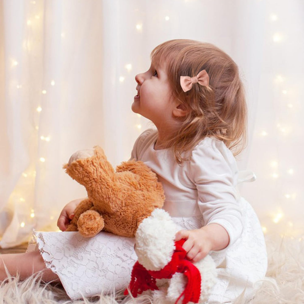 Amybasic infant toddler hair bow clip wear everyday to keep hair out of eyes.