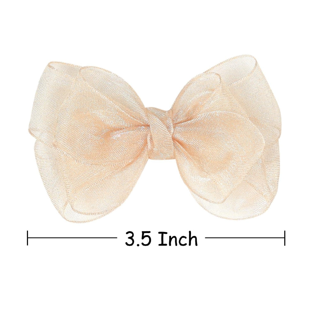 Amybasic organza bows add a refined touch to special occasions and photos.