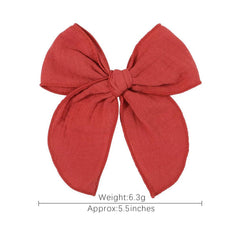 AMYDECOR 5.5 inch red fable bow alligator clip ensures secure attachment for busy days