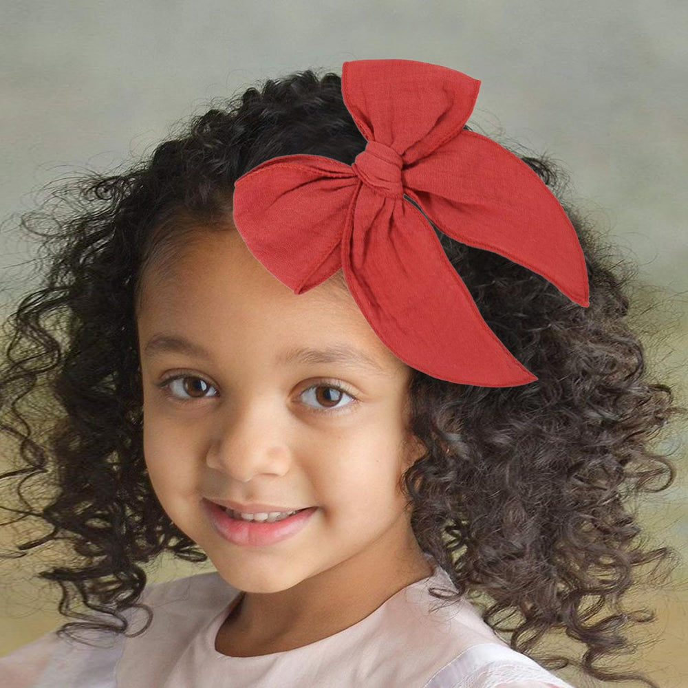 AMYDECOR 5.5 inch red fable bow stitching detail shows quality craftsmanship for durable wear