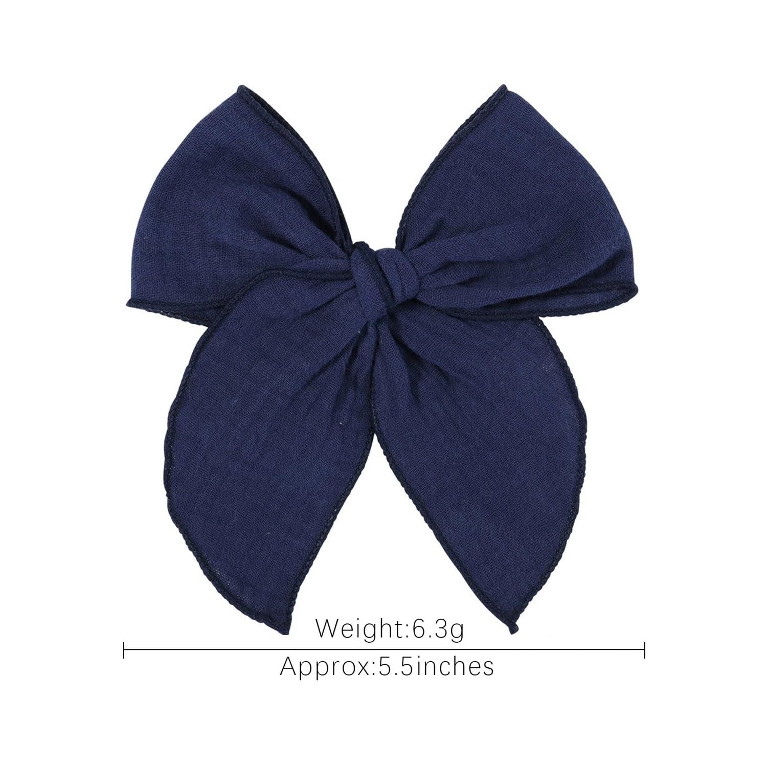 AMYDECOR navy blue Fable bow styled with baby outfits for special occasions.