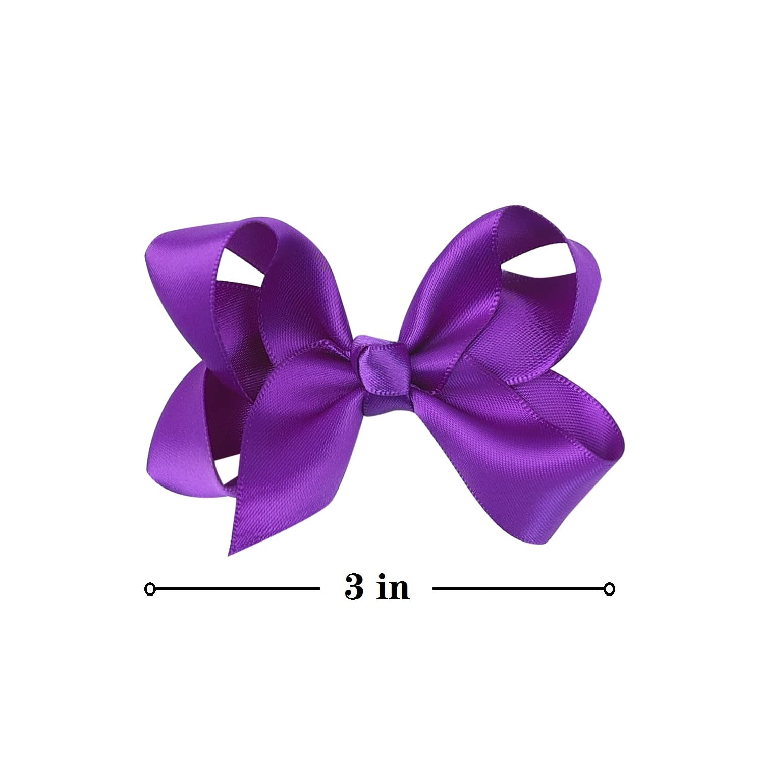 AMYDECOR satin bow purple long tails, perfect for dress-up and party looks.