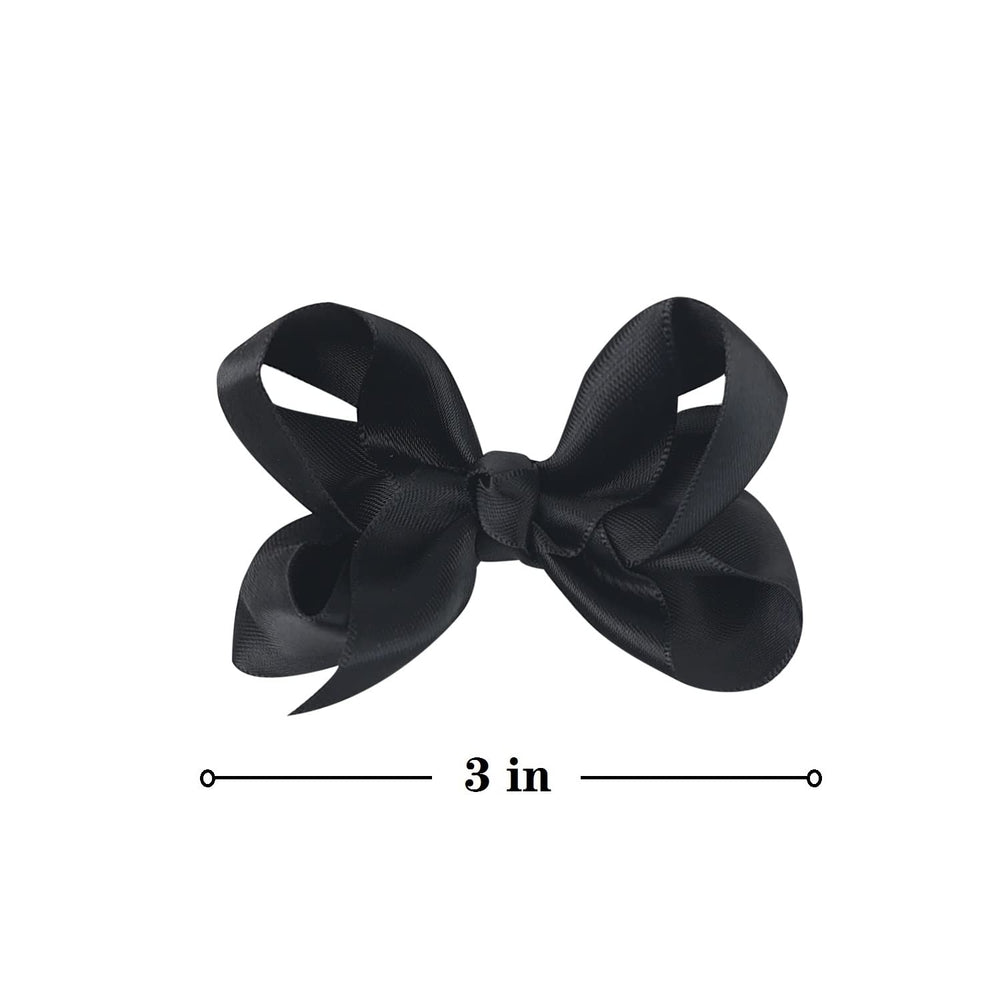 AMYDECOR two-pack satin bow black set ready for coordinating outfits