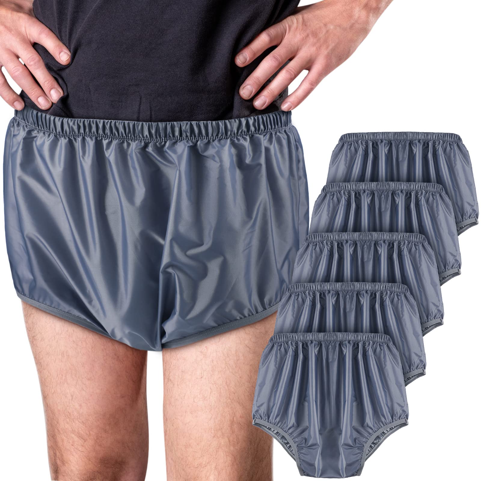 Amyhill 5-pcs adult leakproof underwear gray packaging highlights ready-to-use protection