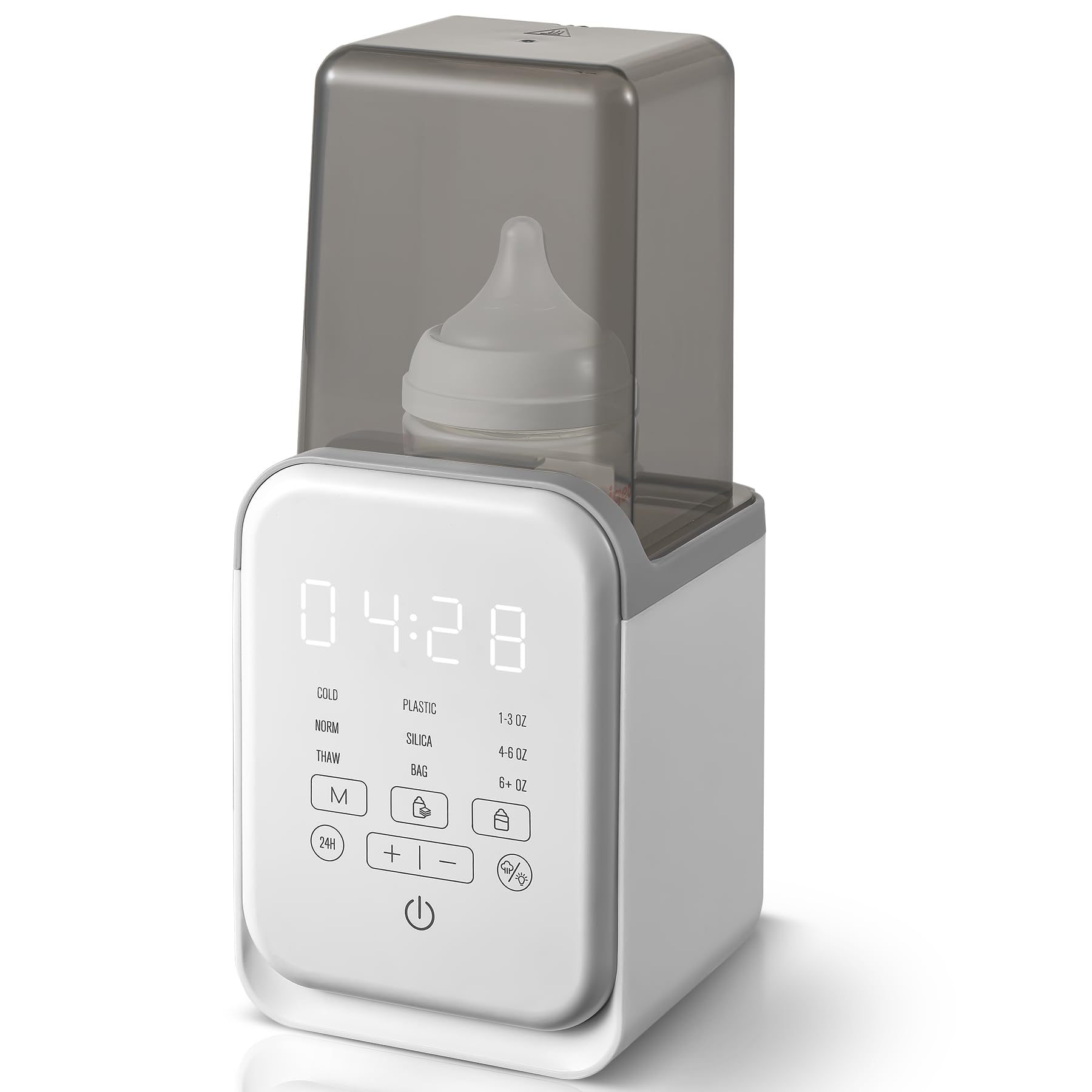AMZBABYCHEF bottle warmer fast-heating mode for rapid milk warming on busy mornings.