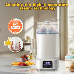 AMZBABYCHEF express-35min-dry-cycle image illustrates quick, ready-to-use bottles for busy mornings.