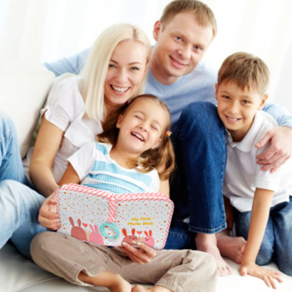 amzoya Baby's First Family Album attachable hook makes on the go sharing easy