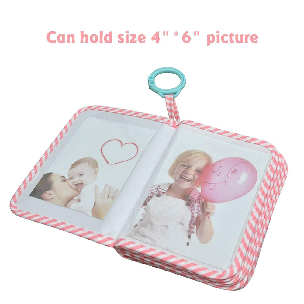 amzoya Baby's First Family Album photo pockets organize memories for easy flipping