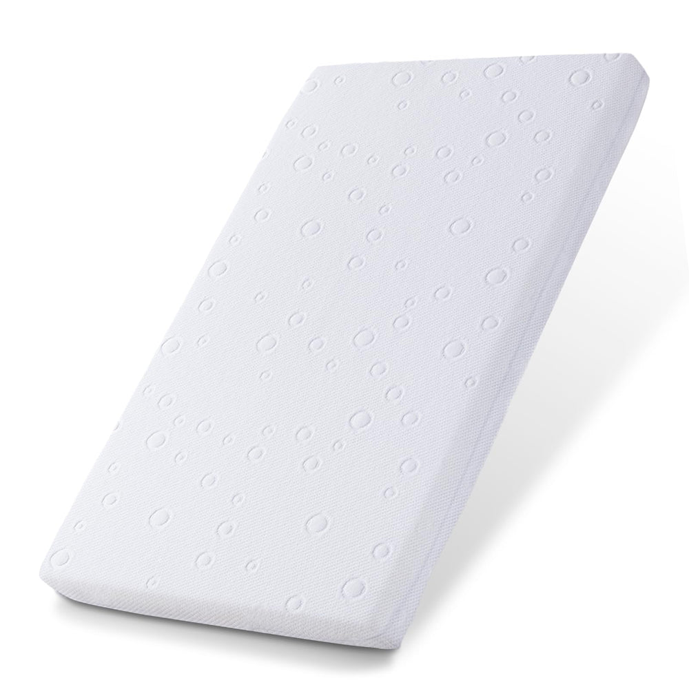 Amzreine baby bassinet mattress box shows travel-ready packaging for easy setup.