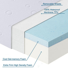 Amzreine bassinet mattress waterproof cover protects against spills.