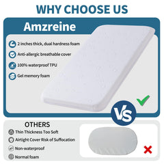 Amzreine bassinet removable cover is machine-washable for easy hygiene.