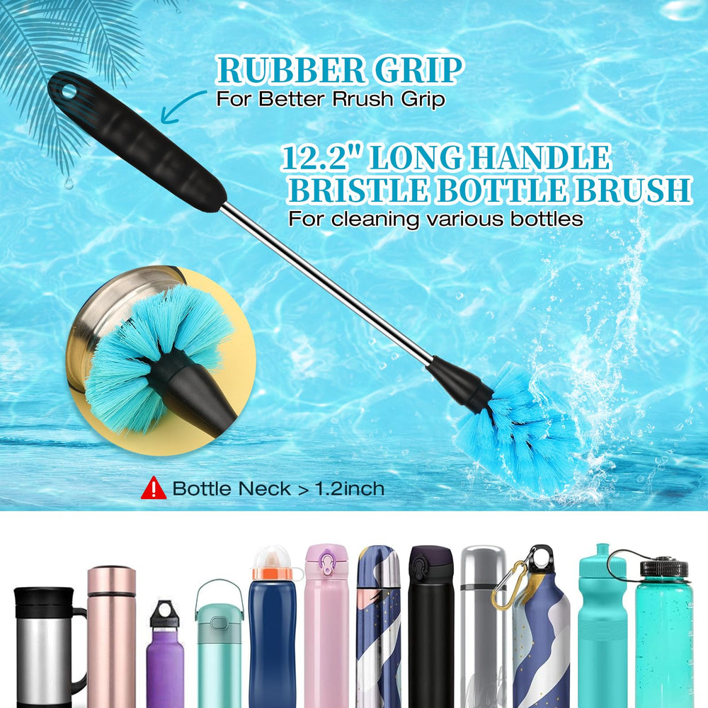 AnDock 6-pack long-handle sports bottle brush cleans sports bottles easily.