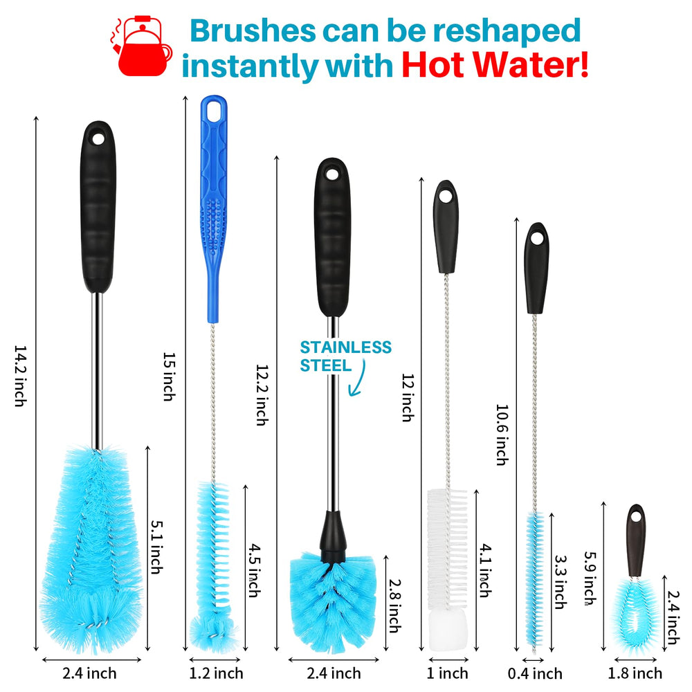 AnDock 6-pack spout cleaning brush helps clean hard-to-reach spouts.