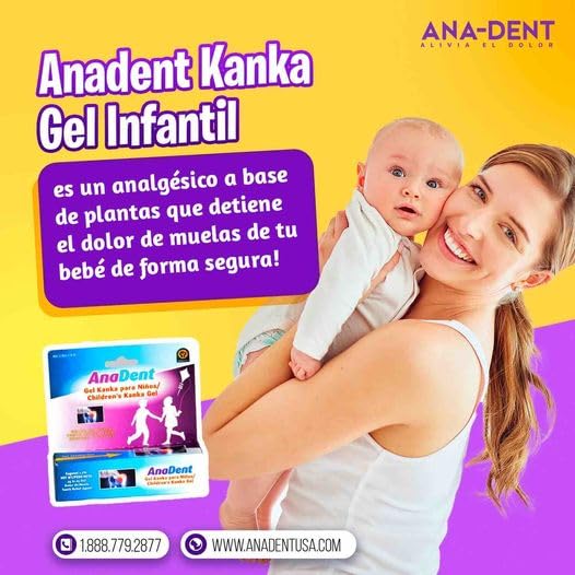Anadent Children's Gel safe dosage guide communicates responsible use for caregivers