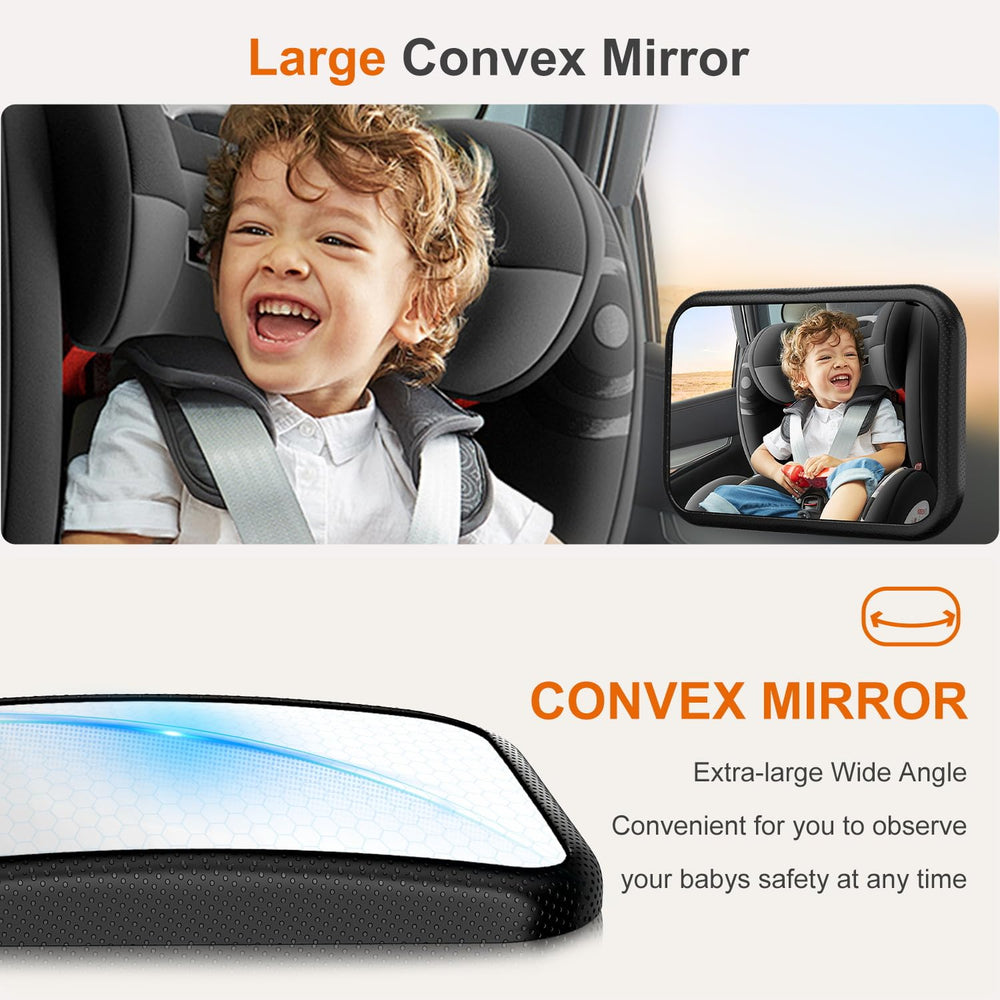 Anatec Baby Car Mirror features 360-degree rotation for quick, precise angle adjustments.