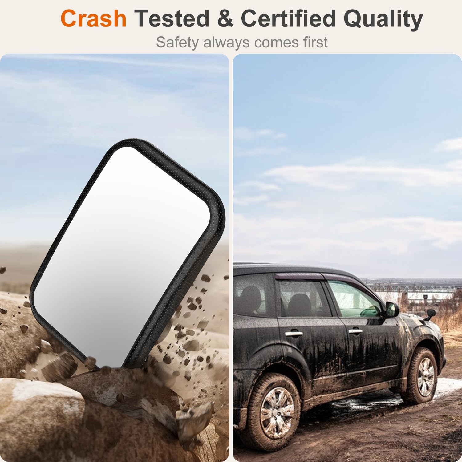Anatec Baby Car Mirror installs instantly with adjustable clips for most headrests.