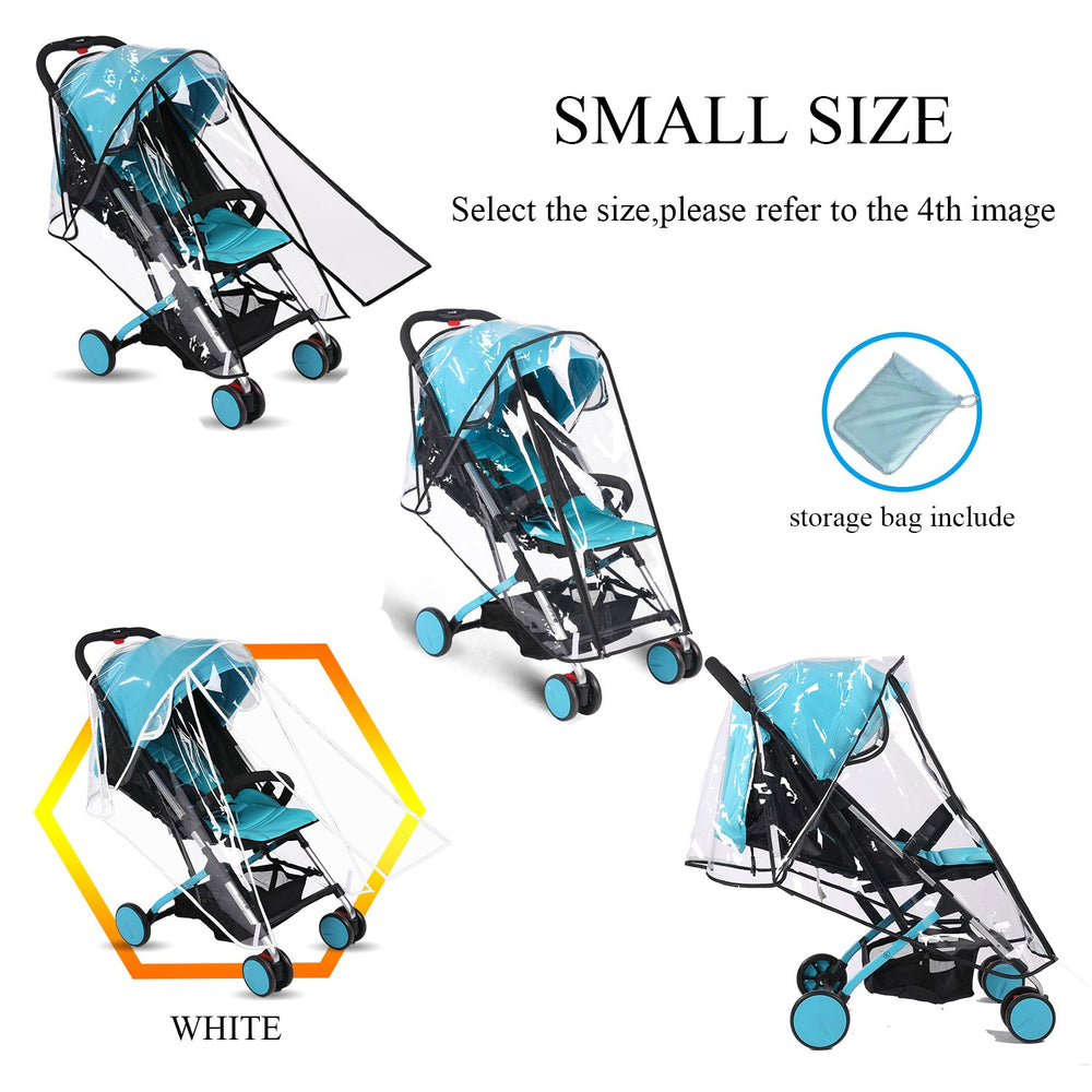 AncBace stroller rain cover with Velcro fasteners for quick secure fit.
