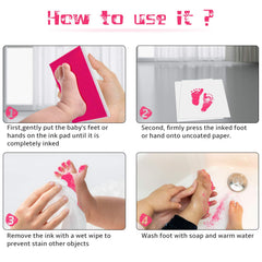 Ancwzoz baby-footprint inkpad ideal for clean, lasting prints