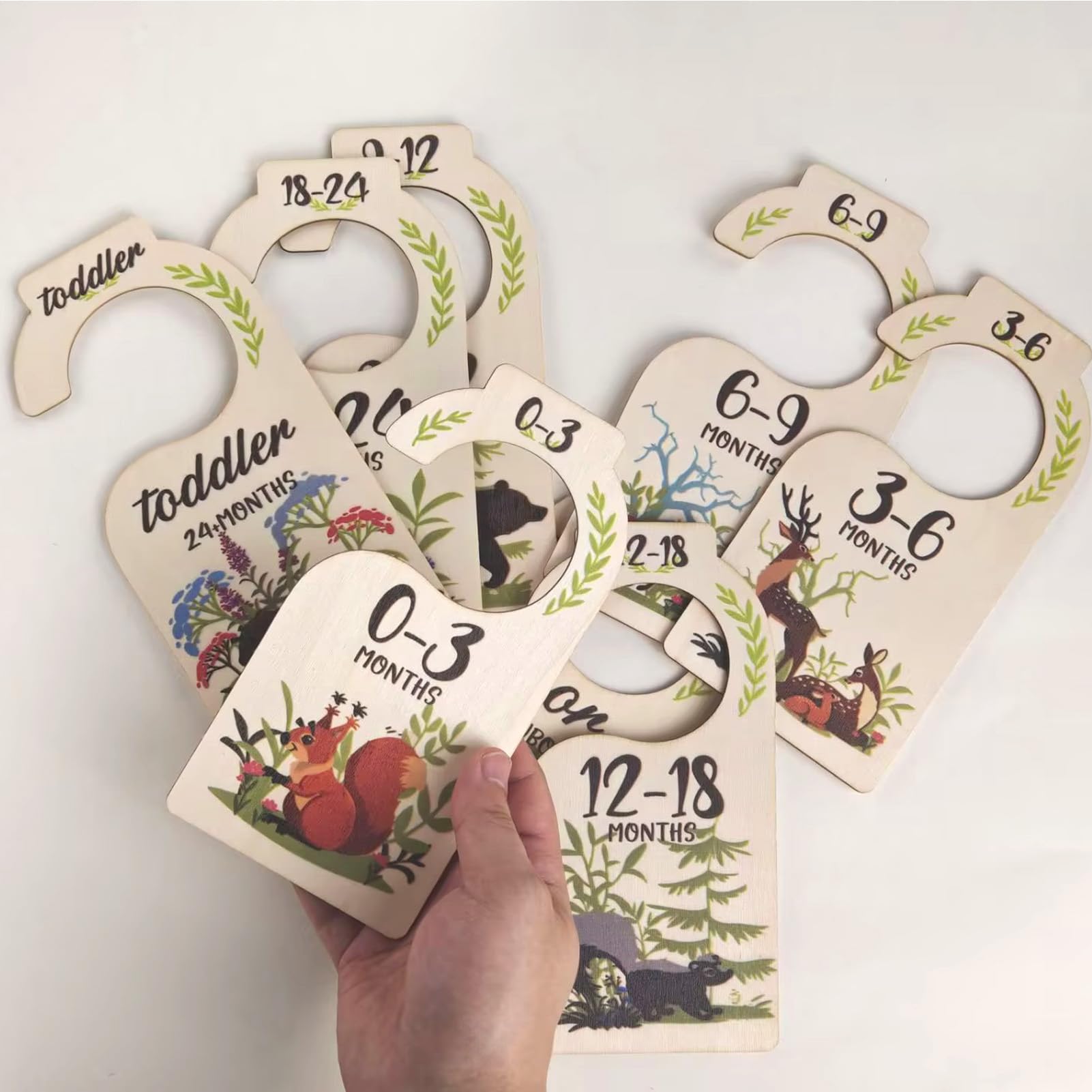 Ancydekor baby closet dividers high-quality wood with a smooth finish for durability