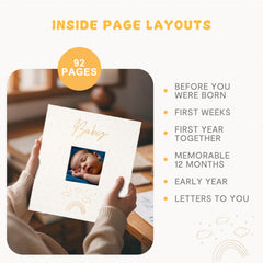 &And Per Se baby memory book spine is durable for years of use.