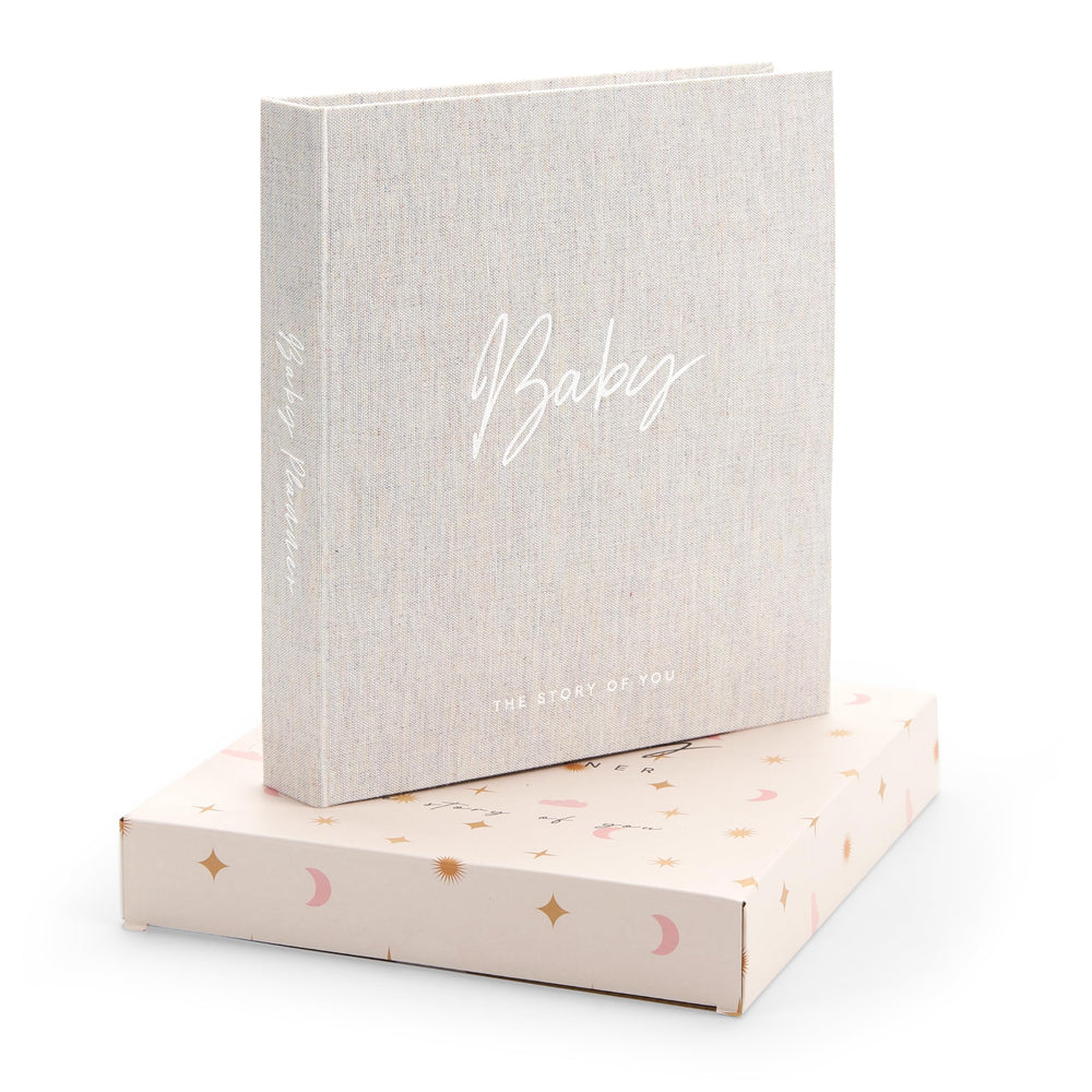 &And Per Se Baby Memory Book gray cover – durable keepsake for everyday memories.